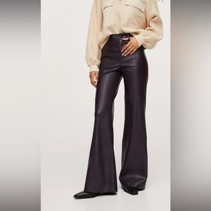 NWOT Wide Leg Faux Leather Pants